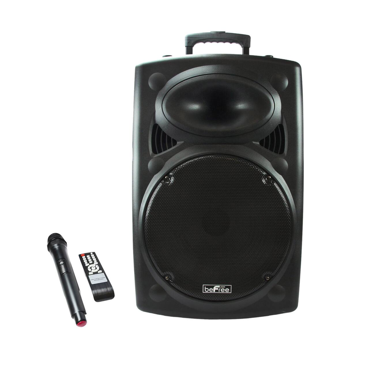 beFree Sound 15" 900 Watt Bluetooth Powered Portable PA Party Speaker